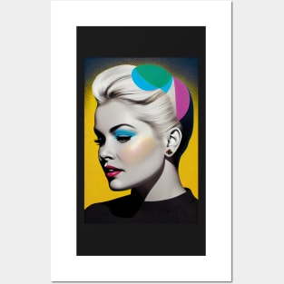 Modern woman in pop-art style portait Posters and Art